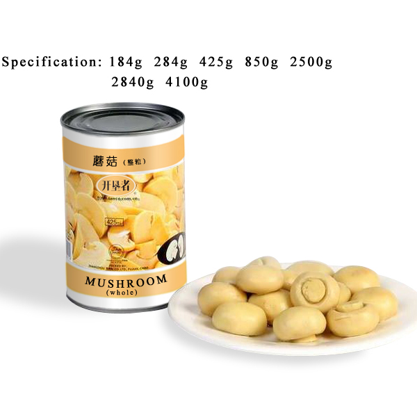 CM01 KKZ Canned Champignon Mushrooms Whole 6*4100G-36months