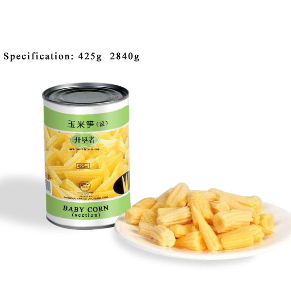 CV14 KKZ Canned Baby Corn Cuts 6*2840G-36months