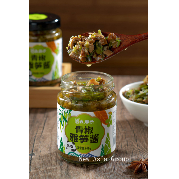 W152 YaoMaZi Green Pepper with Bamboo Shoot Sauce 15*248G-12months